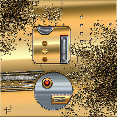 abstrakte Goldcollagen