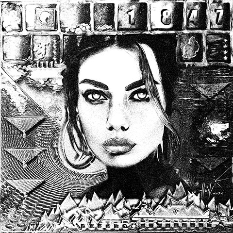 Moderne Frauen Collagen