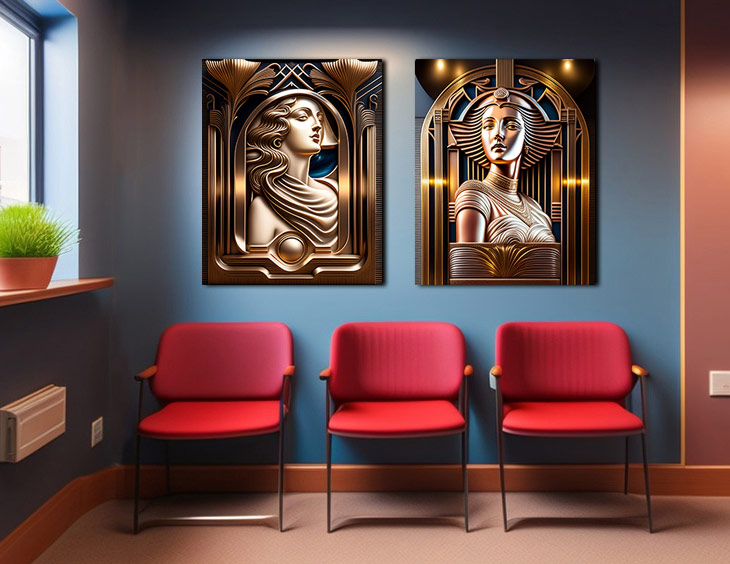 personalisierte Kunst für Arztpraxen