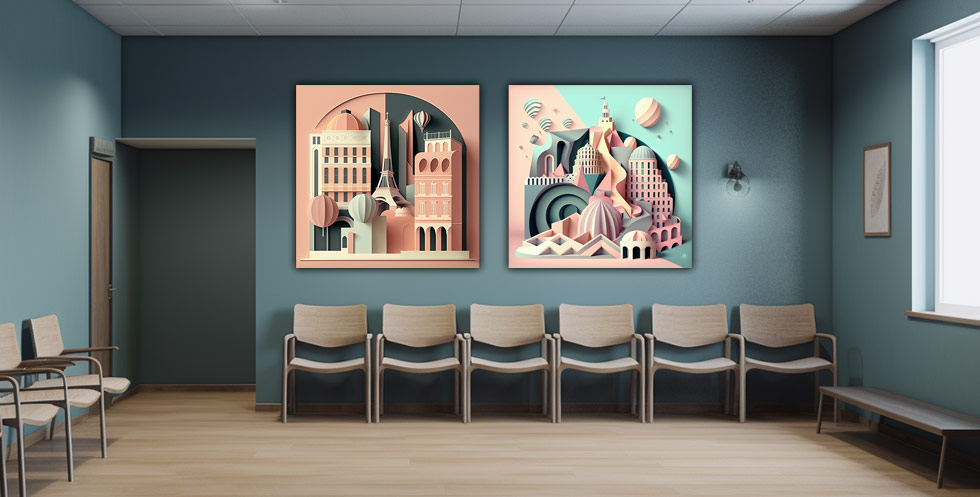 Wandbilder für Wartezimmer und Wartebereiche